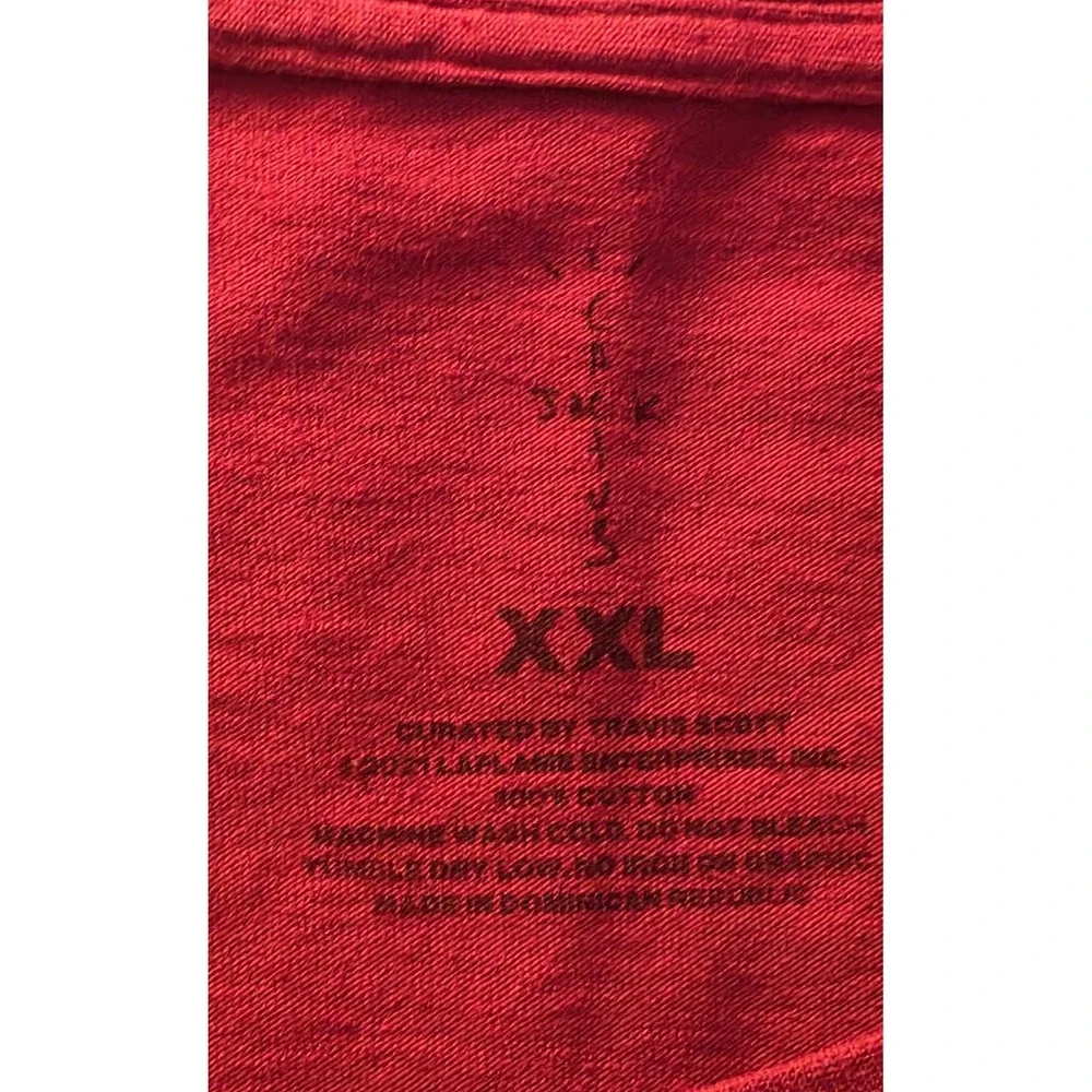 Travis Scott Cactus Jack Crossover T4-30 Sand Blast Red Shirt XXL Streetwear